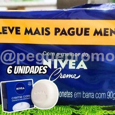 Nivea Sabonete Em Barra Creme Care Promo 6 Un. 90g - Limpa E Deixa A Pele Macia Mesmo Após O Banho, Com Glicerina, Fragrância Nivea Creme E O Exclusivo Ingrediente Eucerit