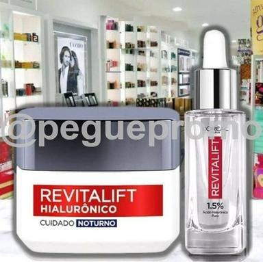 Kit Sérum Preenchedor Facial Anti-idade 30ml + Creme Facial Anti-Idade L'Oréal Paris Revitalift Hialurônico 49g