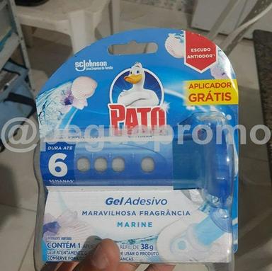 Pato Desodorizador Gel Adesivo Marine, Limpeza Banheiro, Vaso Sanitário Limpo e Perfumado, Com Aplicador, 6 Discos